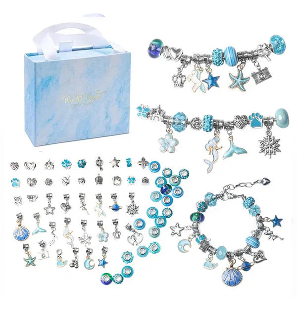 Kids Jewelry Making Kit – 100+ Beads, Charms & Adjustable Chains