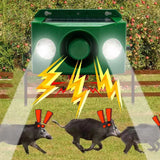 Solar Animal Repellent with Alarm – Flashing LED, Motion-Activated & Weatherproof