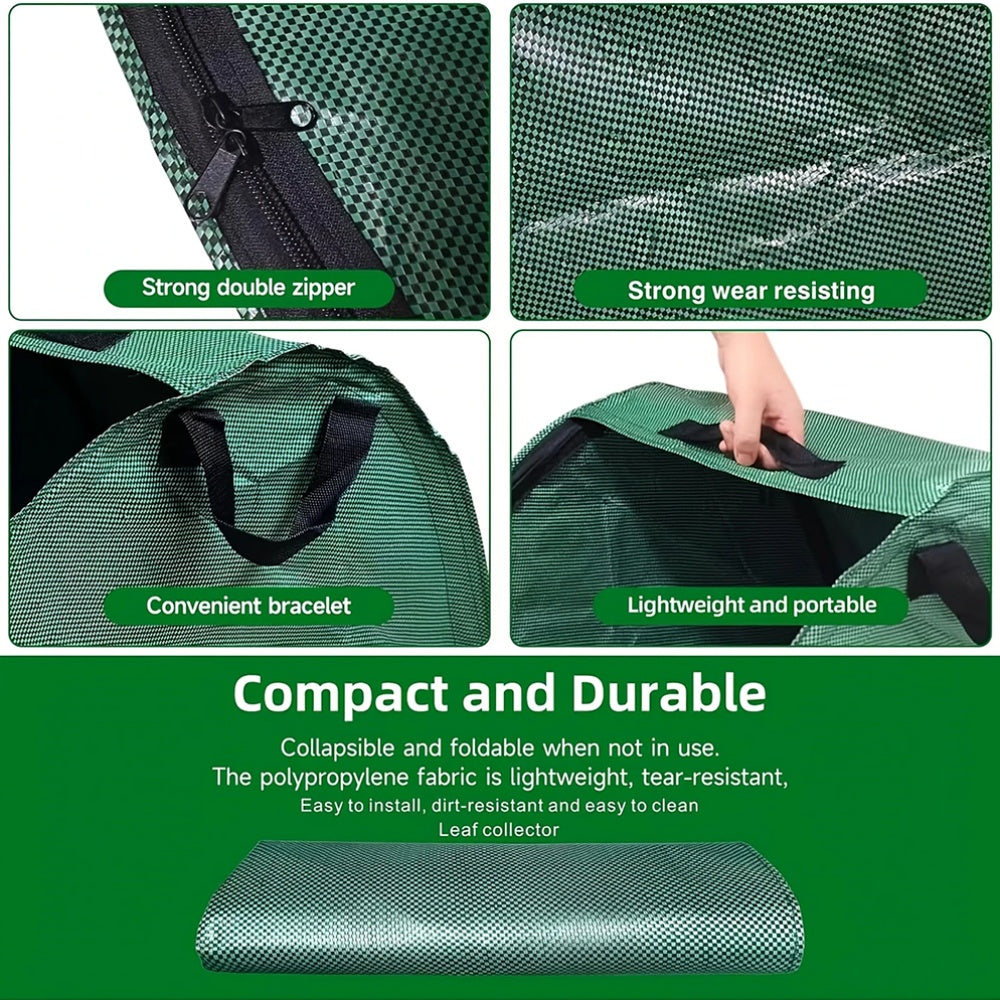 Foldable Garden Waste Bag – 100L, Tear-Resistant Woven Polypropylene & Reusable