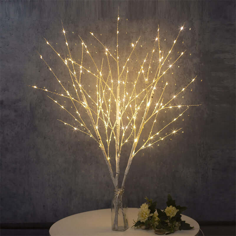 LED Birch Tree Christmas Lights – 100 Warm White LED Decoration