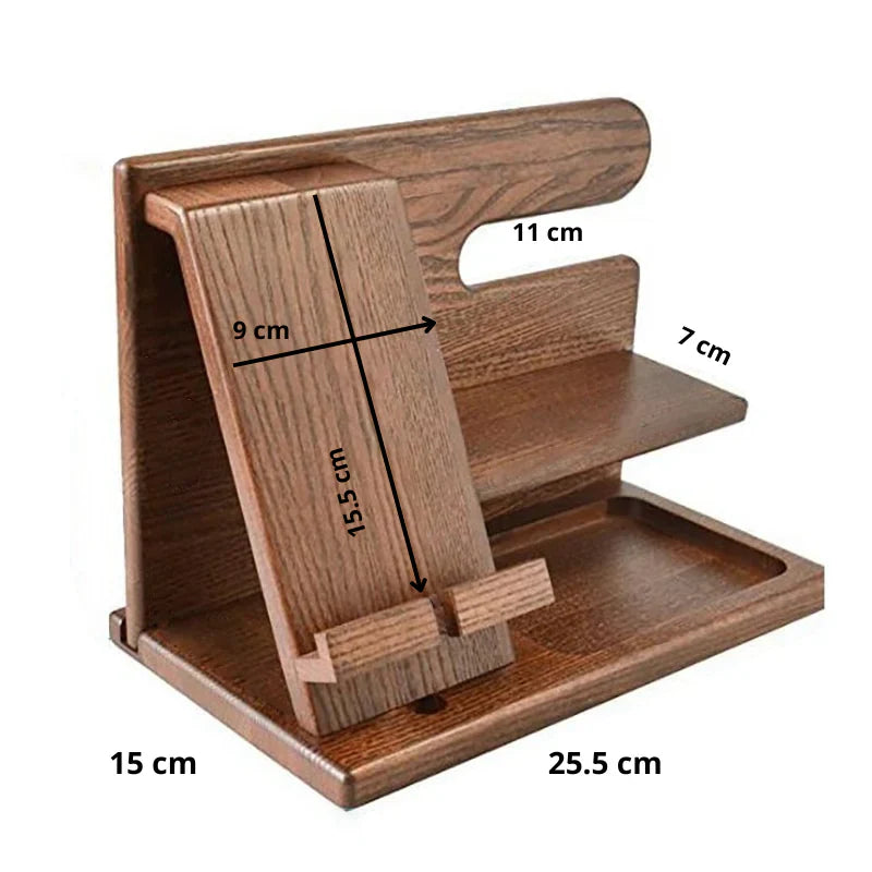 Optimized Product Title: "Holz-Schreibtischorganizer mit Handyständer – Eleganter Schreibtisch-Organizer für optimale Ordnung und Übersicht" 

This title includes relevant keywords while enhancing clarity and appeal for potential buyers.