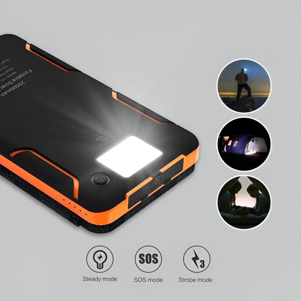 Portable Solar Charger Power Bank Foldable Panel