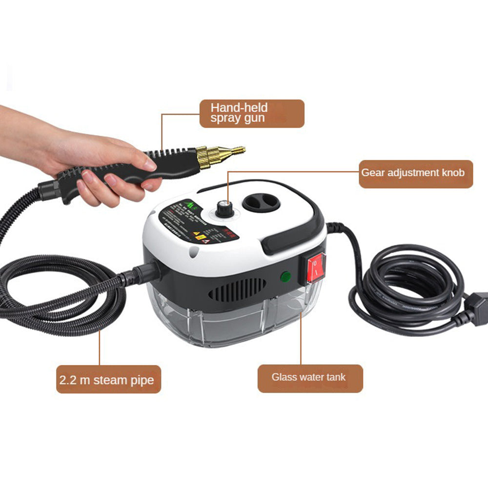 2500W High-Pressure Steam Cleaner - 6 Adjustable Settings for Home & Kitchen Deep Cleaning
