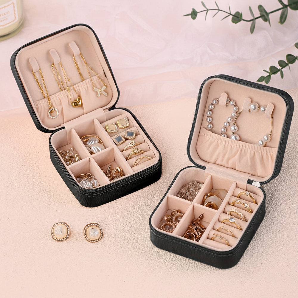 Mothers Day Jewelry Box Travel Organizer Case Zipper