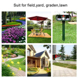 Solar Power Ultrasonic Animal Pest Repeller Infrared Sensor Waterproof Animal Deterrent Bowlift