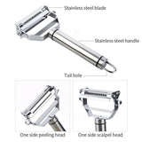 Stainless Steel Vegetable Peeler with Julienne Blade