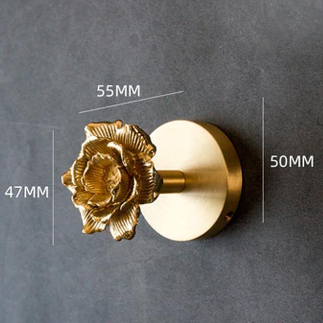 Brass Wall Hooks – Solid Brass, Animal Head Design & Gold Finish