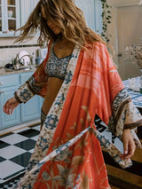Isabella – Red Floral Print Kimono