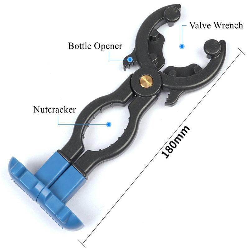 Gas Cylinder Valve Wrench – 45# Steel Alloy, Fits 24–50mm & Push-Button ABS Grip