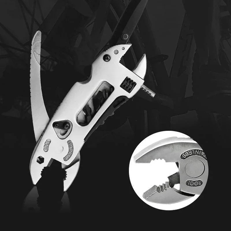 Stainless Steel Multi-Tool Pliers – Locking Mechanism, Screwdriver Bits & 156g