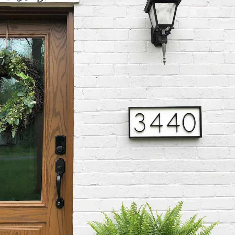 Modern House Number – Weatherproof Zinc Alloy, 12cm & Rust-Resistant