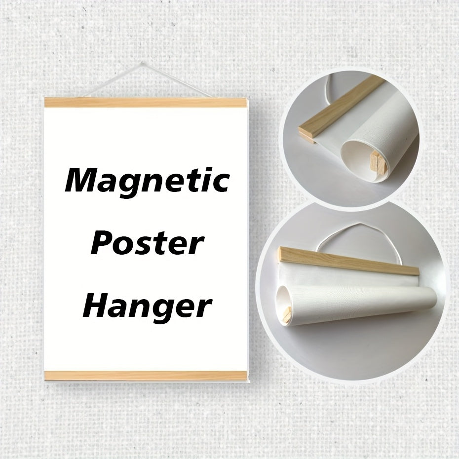 Magnetic Poster Hanger – Recycled Teak Wood, Frameless & 21–71cm Sizes