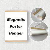 Magnetic Poster Hanger – Recycled Teak Wood, Frameless & 21–71cm Sizes
