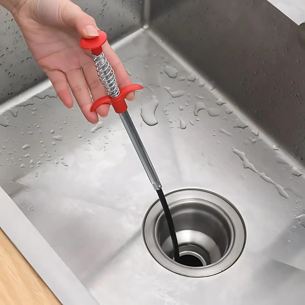 Drain Cleaner Hook Tool – Flexible Stainless Steel, 60cm Reach, Chemical-Free Hair Remover
