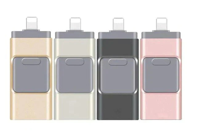 Multi-Port USB Flash Drive – OTG for Smartphone & PC, Aluminum Body, 64–256GB