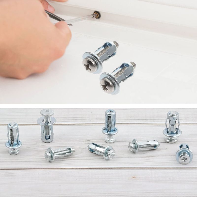 Expansion Bolt Set – Galvanized Carbon Steel, M4×20mm & Flower Spreader Nut