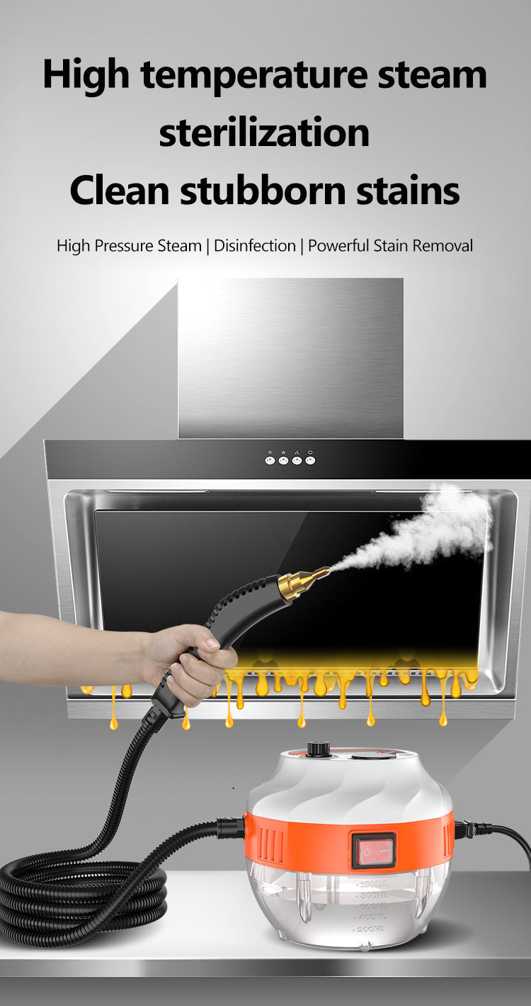 2800W High-Pressure Steam Cleaner - Powerful Home Appliance for Kitchen & Car Cleaning