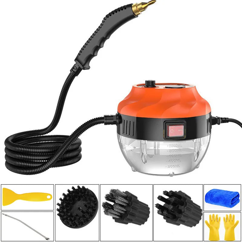 2800W High-Pressure Steam Cleaner - Powerful Home Appliance for Kitchen & Car Cleaning