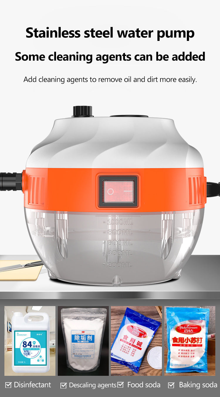 2800W High-Pressure Steam Cleaner - Powerful Home Appliance for Kitchen & Car Cleaning