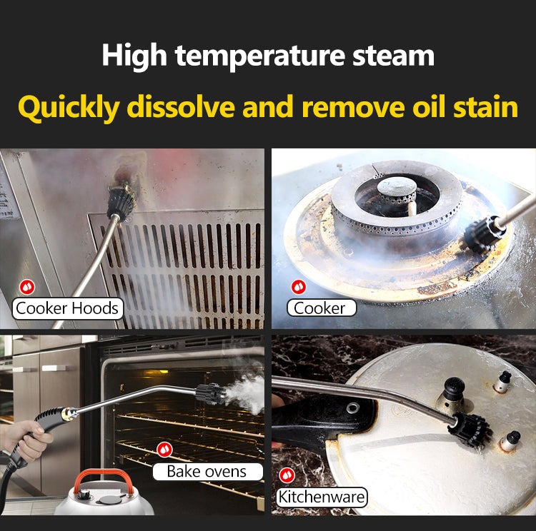 2800W High-Pressure Steam Cleaner - Powerful Home Appliance for Kitchen & Car Cleaning