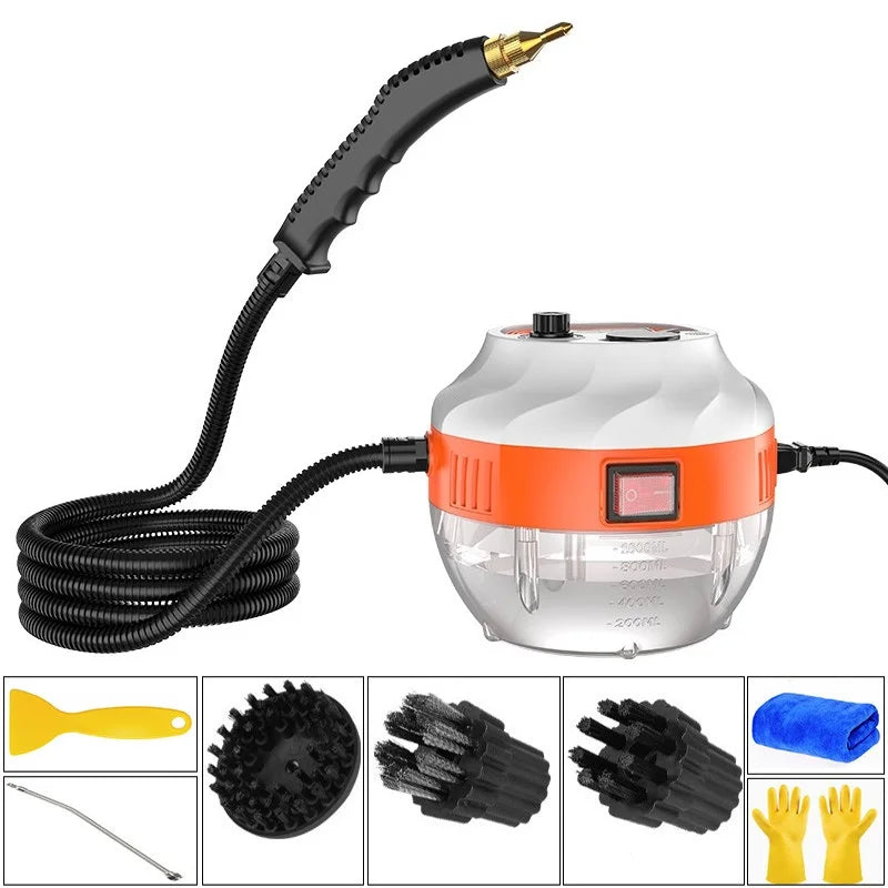 2800W High-Pressure Steam Cleaner - Powerful Home Appliance for Kitchen & Car Cleaning