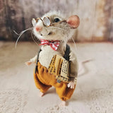 Handmade Felt Mouse Christmas Ornament – Needle-Felted Decoration