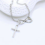 Necklace Cross Pendant Silver Vintage Mothers Day Gift
