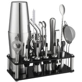 20-Piece Cocktail Bar Set – Stainless Steel Tools, Acrylic Stand & Boston Shaker