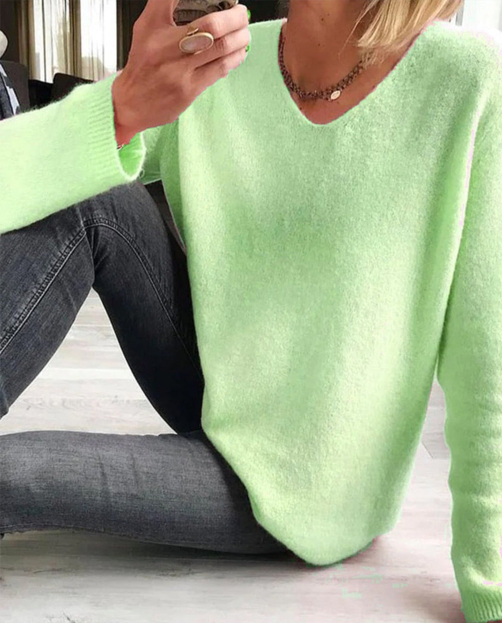 Sophie – Casual Solid Color Sweater