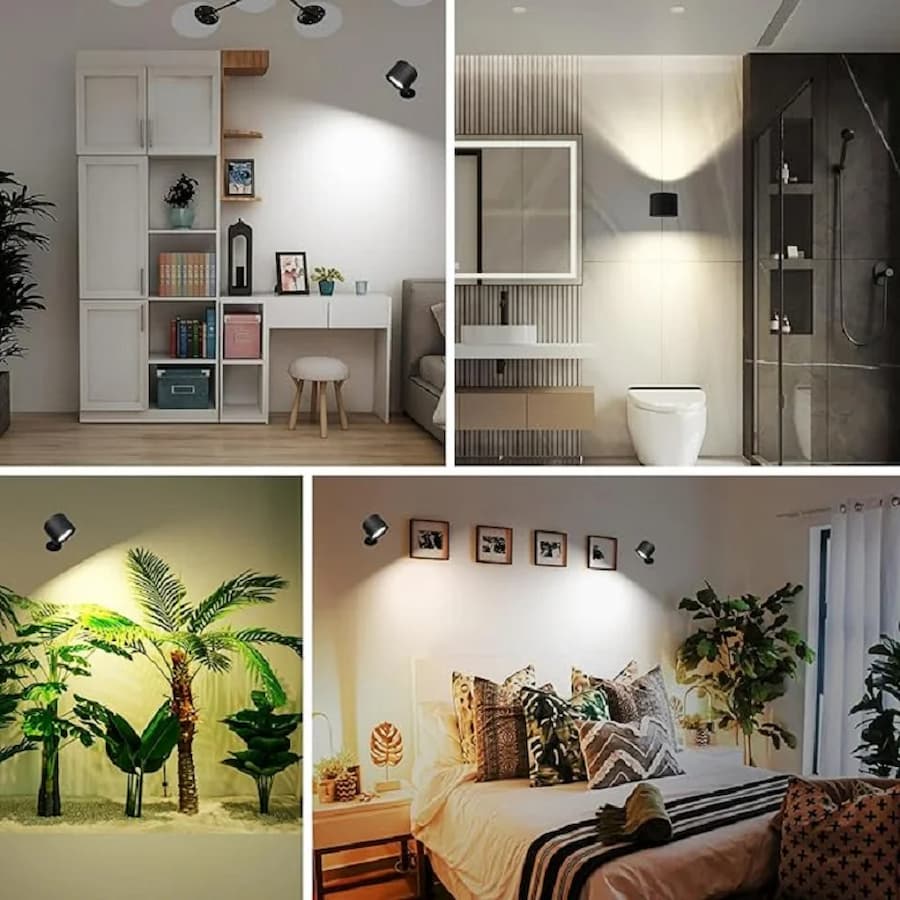 Rechargeable LED Wall Light – Remote Control, Magnetic Base, 3 Color Temps, USB-C