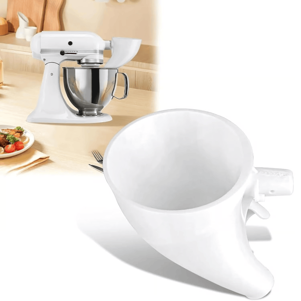 Optimized Product Title: "Mehl-Trichter für Küchenmaschinen – Spill-Free Design für müheloses Backen" 

This title includes relevant keywords while emphasizing the product's benefits, making it more appealing for Google Shopping.