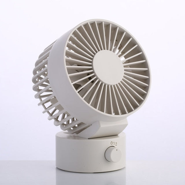 USB Compact Desk Fan – Double Rotor Blades, Whisper-Quiet & 10cm