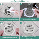 Disposable Drain Hair Catcher Stickers – 10-Pack, Waterproof Mesh & 10×10cm