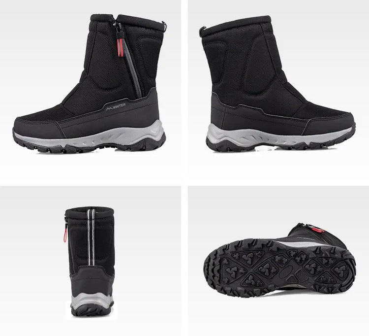 Warm Mid-Height Winter Snow Boots