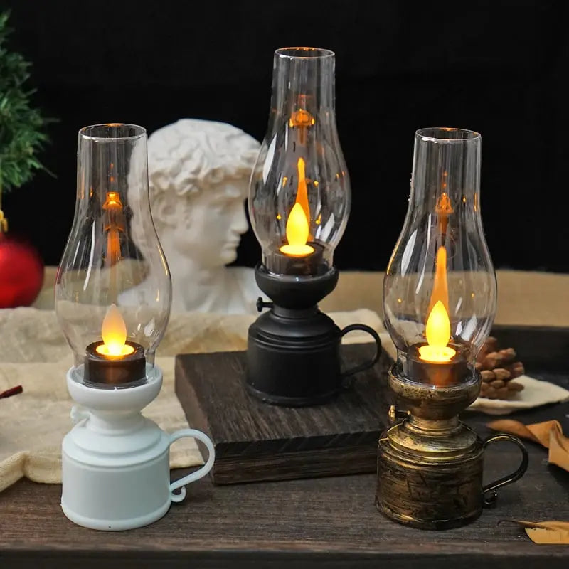 LED Flame Lantern – Battery-Powered, Flameless Flicker & 18.3cm Portable