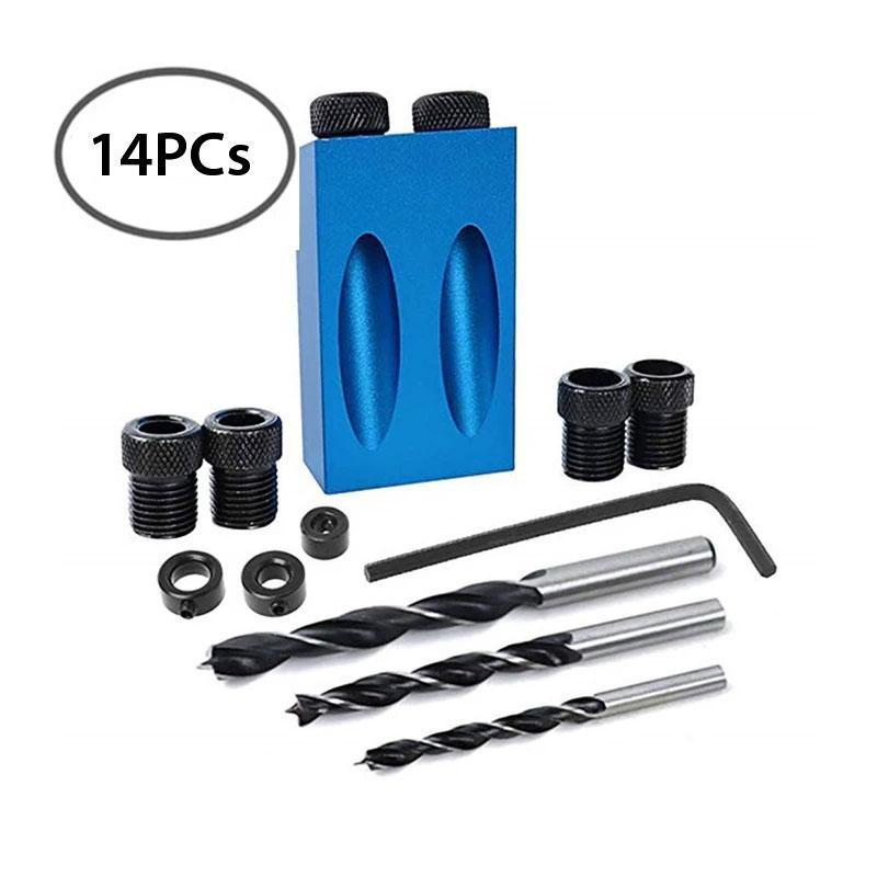 15° Angle Drill Positioner – Aluminum Alloy, 6.1–9.9mm Bits & Compact