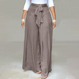 Plus-Size Wide-Leg Work Pants for Women - Stylish Fall Edition - Comfortable & Versatile Office Wear