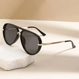 Double-Bridge Aviator Sunglasses – Lightweight Metal Frame, 4 Colors, Unisex