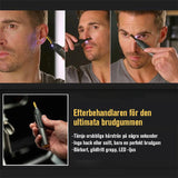 Nose & Ear Hair Trimmer – Ultra-Thin LED Light, Stainless Steel Blades, 15×2.5cm Grey