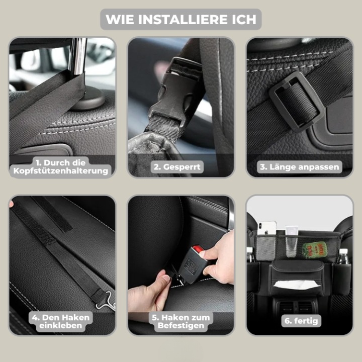 Car Seat Gap Organizer – Multi-Pocket, Strap Mount & Universal Fit