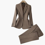 Women's Blazer Set – Lapel Collar & Front Button Placket