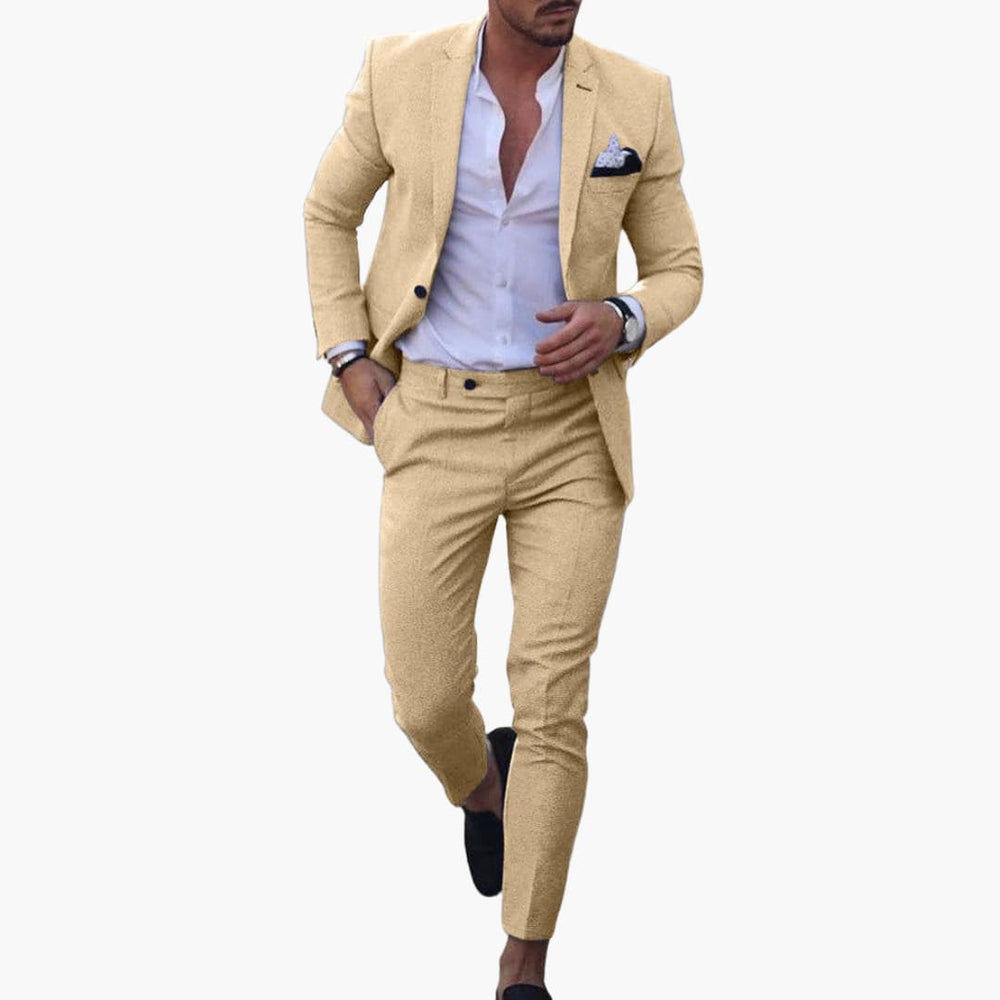 Men's Two-Piece Suit – Wool Blend & Slim Fit