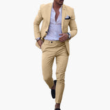 Men's Two-Piece Suit – Wool Blend & Slim Fit
