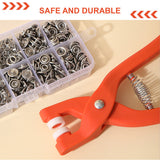 Metal Snap Fastener Set with Pliers – Stainless Steel, Silver & 50-Piece Kit