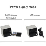 Digital LED Cube Alarm Clock – Temperature Display, 5×5×5cm & USB or AAA Power