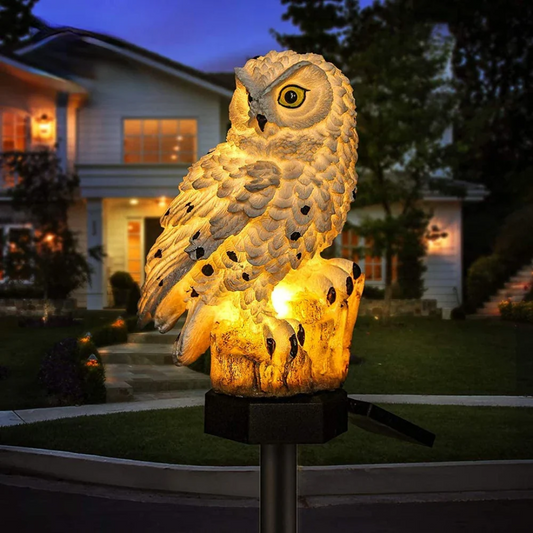 Solar Owl Garden Light – Weatherproof, Outdoor & Pathway Stake Design