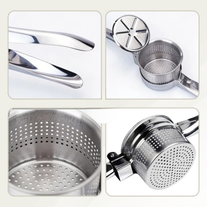 Stainless Steel Potato Masher – 304 Food-Grade, Ergonomic Grip & Dishwasher-Safe