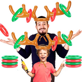 Reindeer Antler Ring Toss Game - Fun Christmas Outdoor Activity for Kids & Family Holiday Parties
