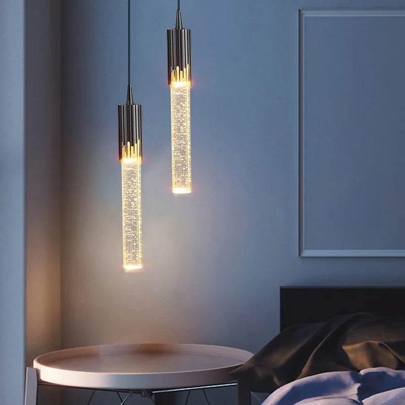 Lustreau – Cylindrical Glass Pendant Lamp