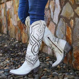 Selena Orthopedic High Boots - White